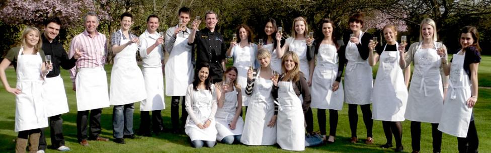 Franck with students at the Smart School of Cookery